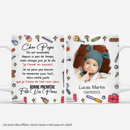 4920MFR1 effet dimpression 3d mug personnalise papa avec photo cher papa bricoleur 4920m8t5b