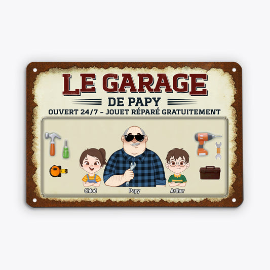 4936EFR2 plaque en metal personnalisee pour papa le garage de papa bricoleur 4936e5y0b
