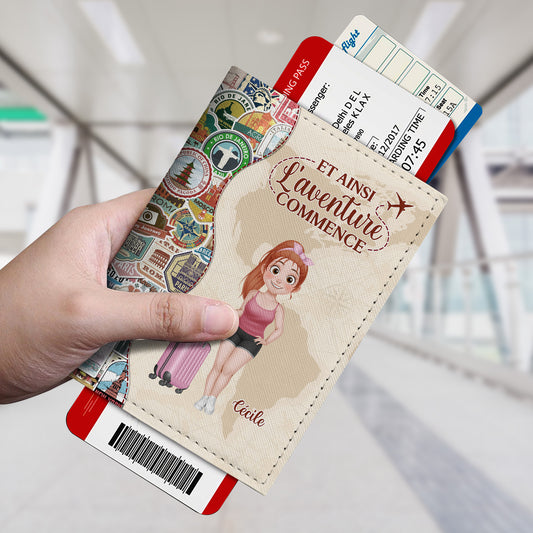 4940OFR2 porte passeport personnalise pour homme laventure commence 4940o8mmb