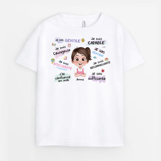4941AFR1 t shirt personnalise enfant je suis version mignon 4941a5qnk