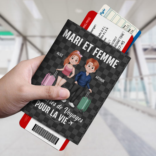 4955OFR2 porte passeport personnalise pour couple partenaires de voyages 4955o6mma