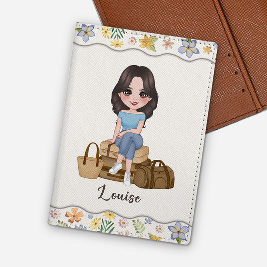 4963OFR1 porte passeport personnalise femme version florale 4963o3mna