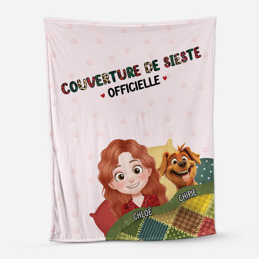 4988BFR1 plaid personnalise avec chien notre couverture caline 4988b8mc