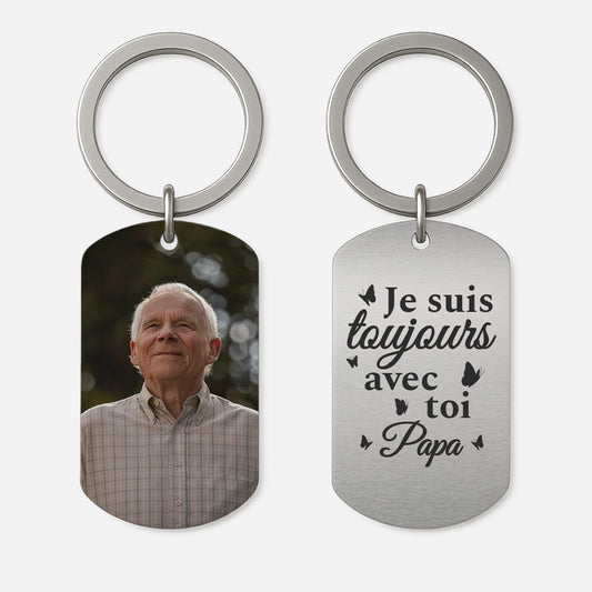 5014JFR1 porte cle aluminium personnalise photo toujours avec toi 5014j