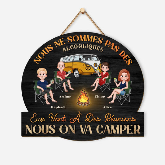 5034QFR1 plaque en bois personnalisee a suspendre le coin des amis 5034qkhaf