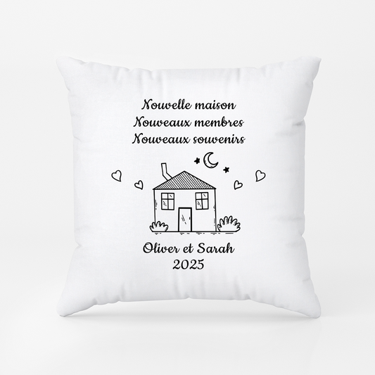 5039PFR1 coussin personnalise couple nouvelle maison dessin crayon 5039p