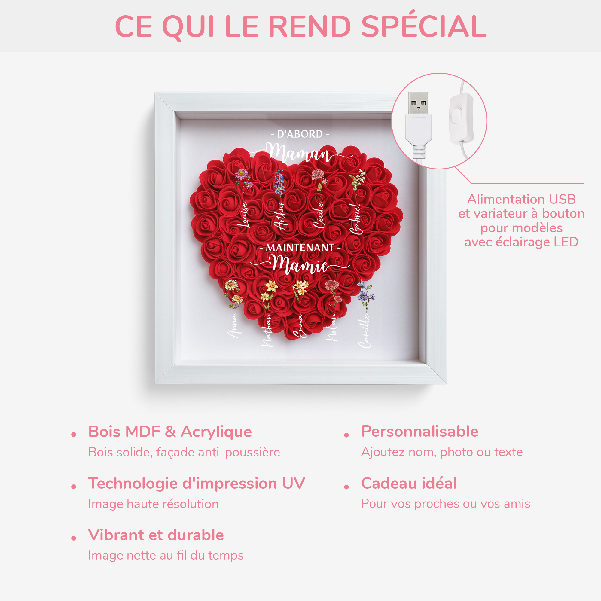 5040OFR4 boite a fleurs personnalise pour mamie dabord maman maintenant mamie 5040otnna