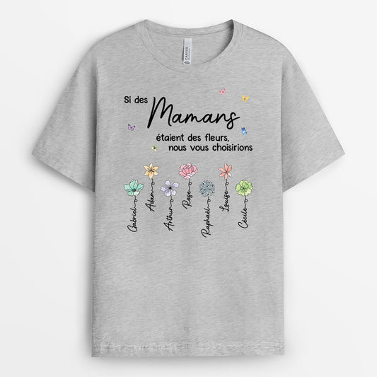 5051AFR2 t shirt personnalise mamie mamans mamies etaient des fleurs 5051a8qaa