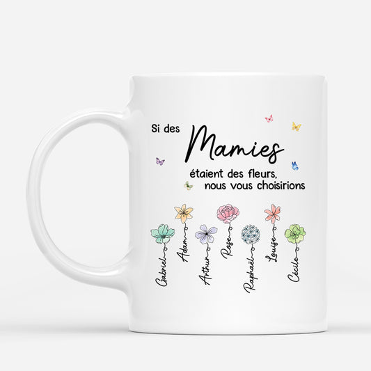 5051MFR1 mug personnalise mamie si les mamies etaient des fleurs 5051m8qaa