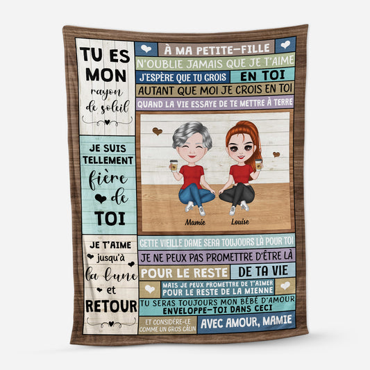 5058BFR1 plaid personnalise pour mamie avec amour 5058b6yna