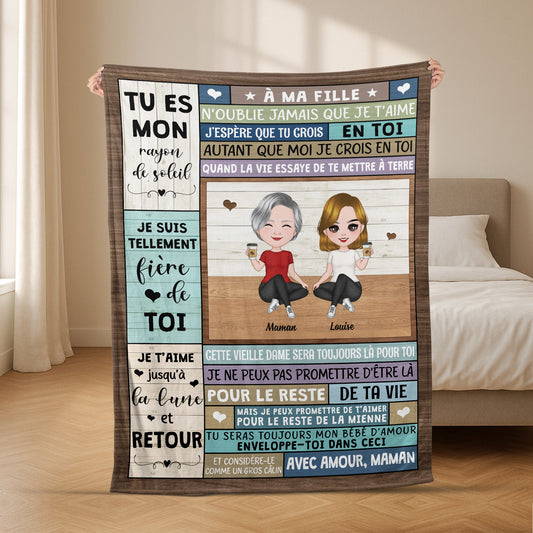 5058BFR2 plaid personnalise pour mamie avec amour 5058b6yna