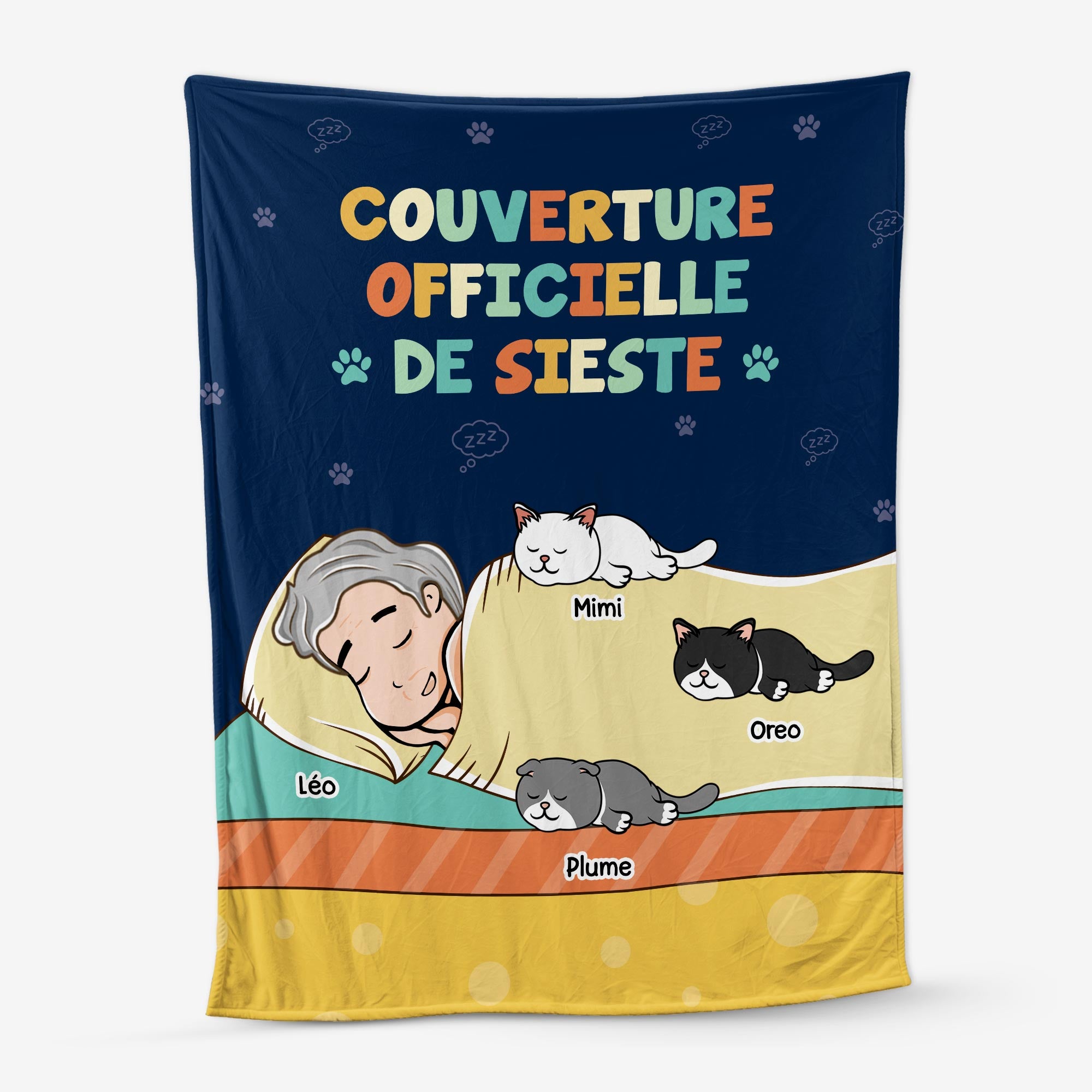 5071BFR1 plaid personnalise avec animaux couverture officielle 5071b3kad