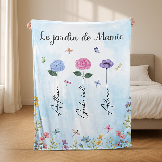 5076BFR2 plaid personnalise maman le jardin de maman 5076b3kta