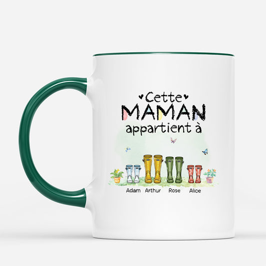 5078MFR2 mug personnalise mamie cette mamie appartient a version bottes colorees 5078m6m5a
