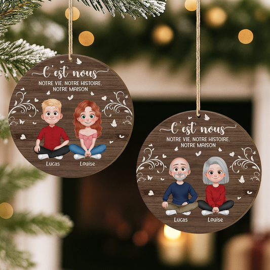 5091OFR2 ornement en bois a 1 couche personnalise couple cest nous 5091o8zng