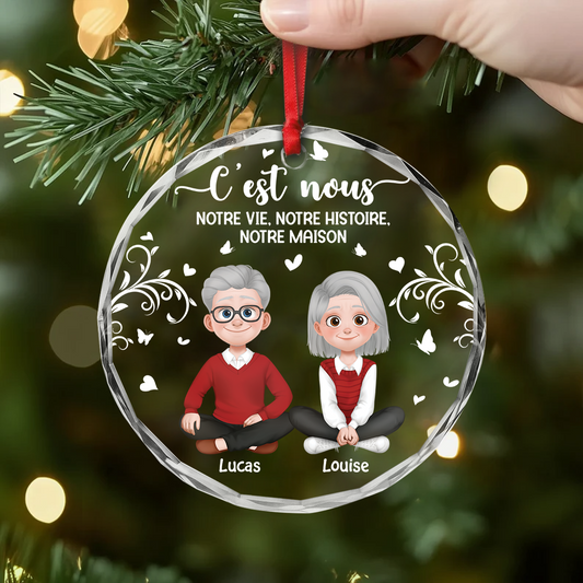 5091OFR2 ornement en verre personnalise couple cest nous 5091o8zng