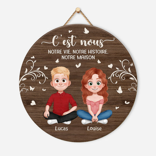 5091QFR1 plaque en bois personnalisee pour couple a suspendre cest nous 5091q86ng