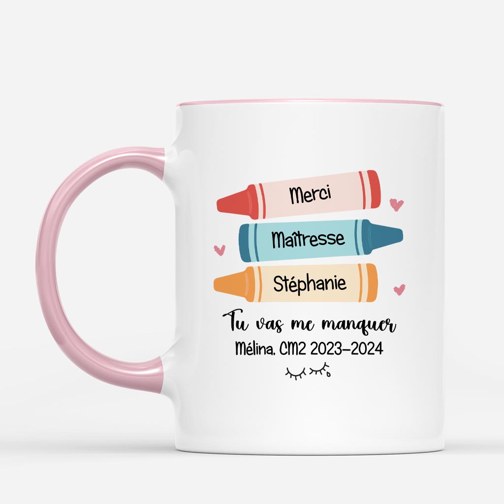 5092MFR2 mug personnalise merci maitresse avec photo 5092m8kat