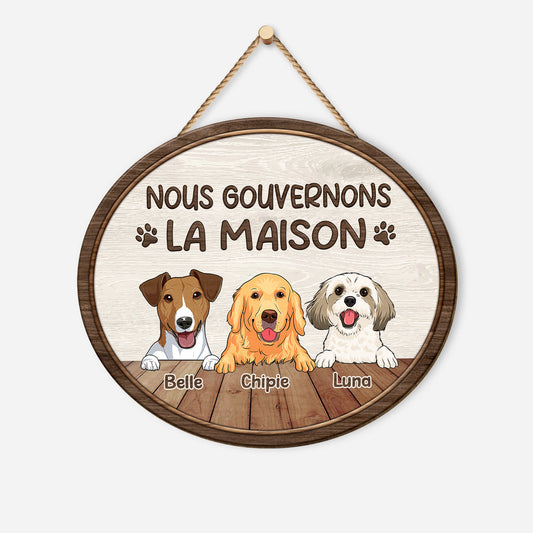 5094QFR1 plaque en bois personnalisee avec chien a suspendre nous gouvernons la maison 5094q8itc_523ef8f6 f5a2 4616 abc9 6e447abae576