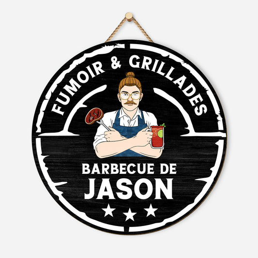 5103QFR1 plaque en bois personnalisee a suspendre fumoir grillades 5103q