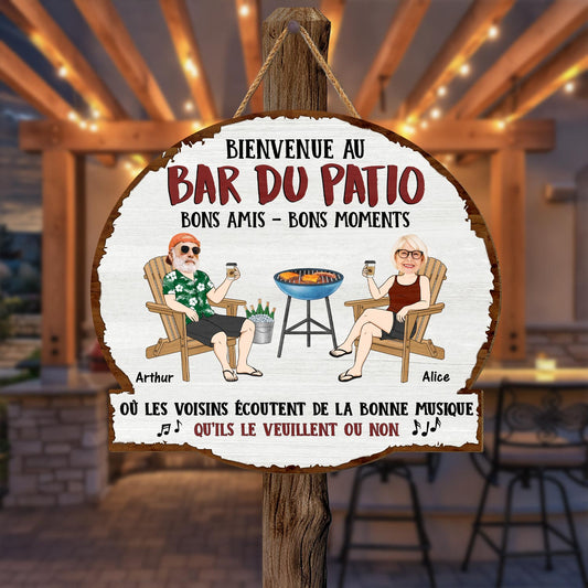 5111QFR2 plaque en bois personnalisee couple a suspendre bons amis bons moments 5111q6kai