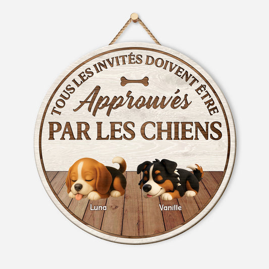 5125QFR1 plaque en bois personnalisee a suspendre approuves par les chiens 5125q3gnc