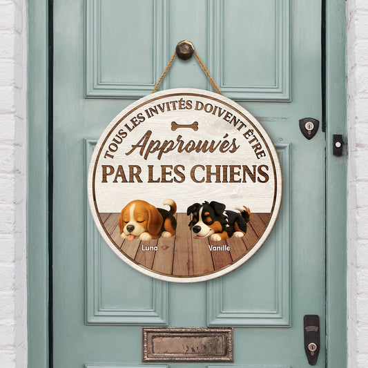 5125QFR2 plaque en bois personnalisee a suspendre approuves par les chiens 5125q3gnc