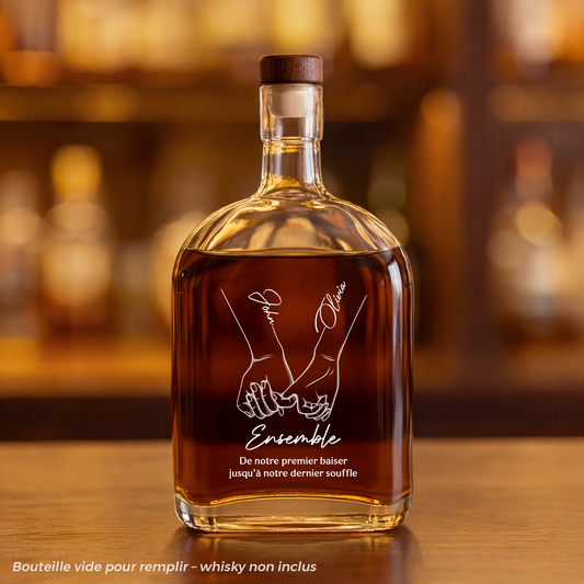 5150AFR1 bouteille whisky personnalisable pour couple_ ensemble 5150aitfg