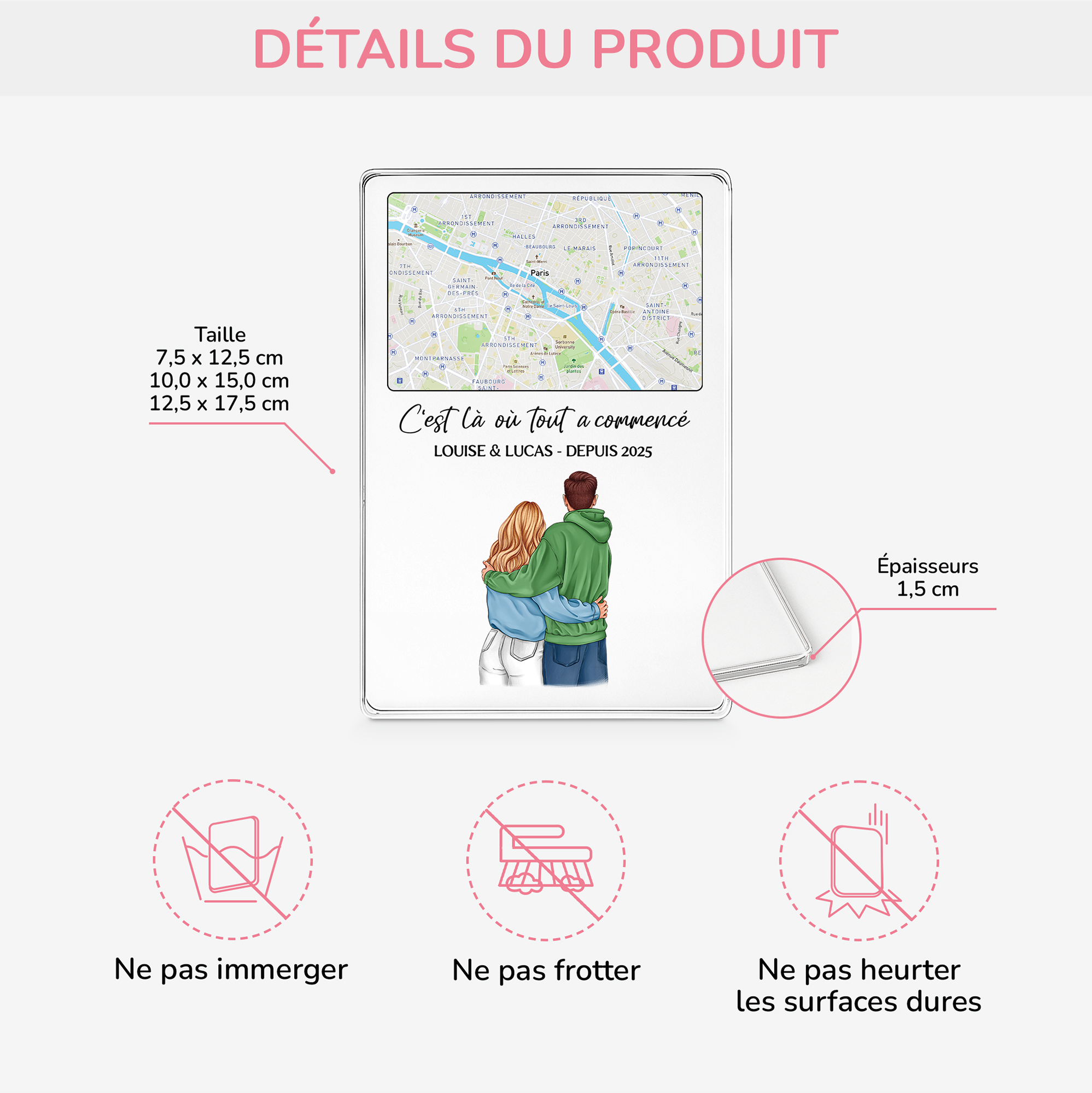 5151RFR3 plaque en acrylique personnalisee couple la ou tout a commence 5151rthng_jpg