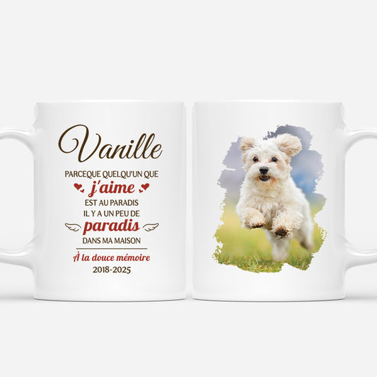 5154MFR1 mug personnalise commemoratif chien paradis dans ma maison 5154mttnc