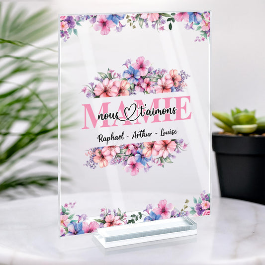 5156RFR2 plaque en acrylique personnalisee pour maman nous taimons 5156rkuaa