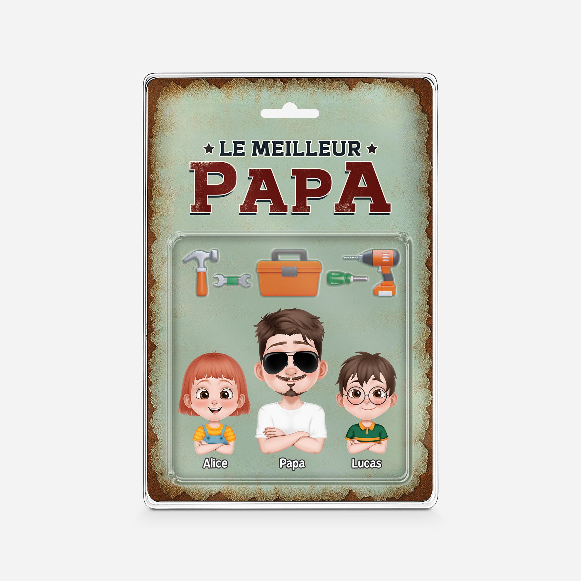5157RFR1 plaque en acrylique personnalisee meilleur papa bricolage 5157r3qmb