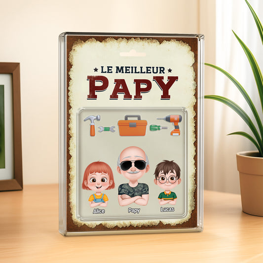 5157RFR2 plaque en acrylique personnalisee meilleur papa bricolage 5157r3qmb