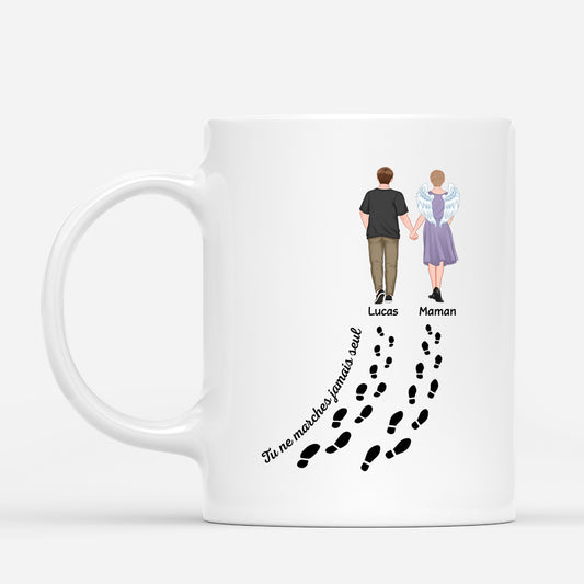 5175MFR1 mug personnalise tu ne marches jamais seul 5175m6yma