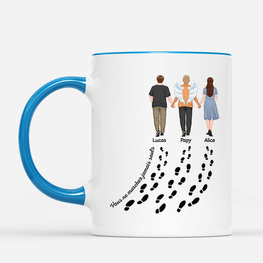 5175MFR2 mug personnalise tu ne marches jamais seul 5175m6yma