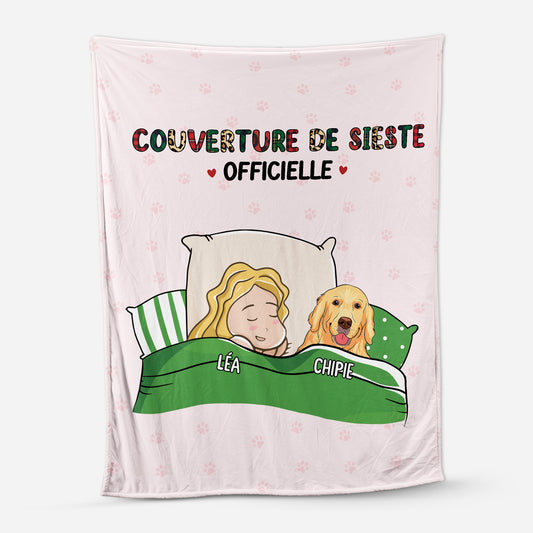 5185BFR1 plaid personnalise femme couverture officielle avec chien 5185bk60c