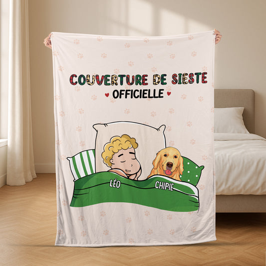 5185BFR2 plaid personnalise femme couverture officielle avec chien 5185bk60c