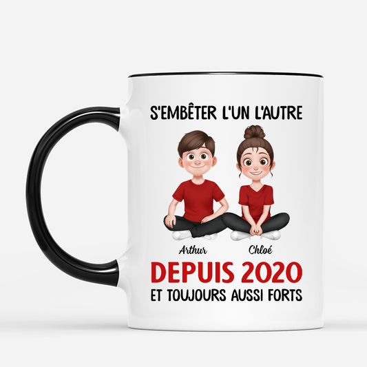 5213MFR2 mug personnalise couple sembeter lun lautre depuis design cartoon 5213m3gag