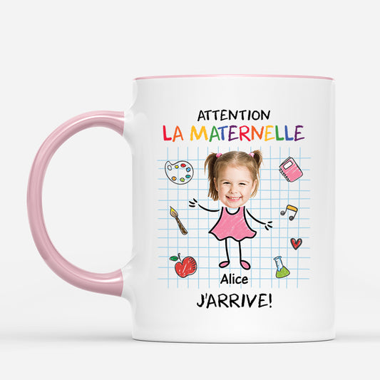 5218MFR2 mug enfant attention jarrive personnalise avec visage 5218m3ltk