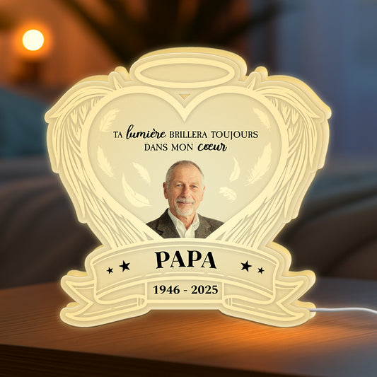 5240LFR2 lightbox personnalisable toujours dans mon coeur cadeau commemoratif pour perte de maman 5240l6lta