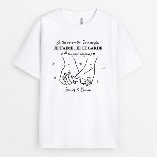5259AFR1 t shirt personnalisable pour couple a toi pour toujours 5259a8v0g