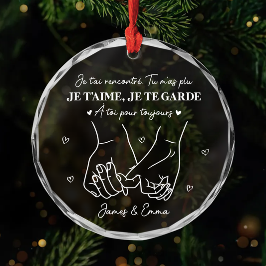 5259OFR1 ornement en verre personnalisable pour couple a toi pour toujours 5259o8v0g