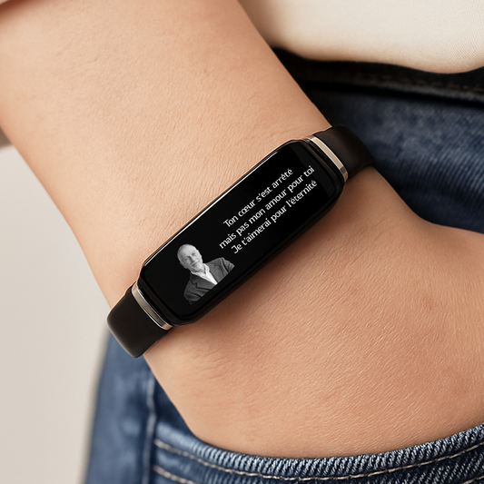 5270JFR2 bracelet personnalise photo tu vis encore cadeau commemoratif pour perte de maman 5270j8n5a