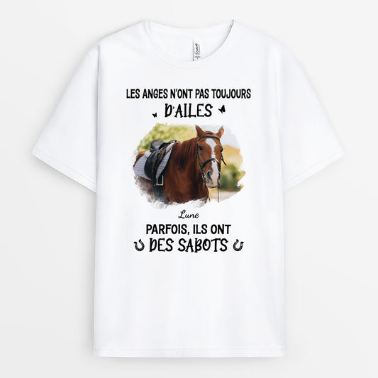 5297AFR1 t shirt personnalise cheval anges avec des sabots 5297akq5u