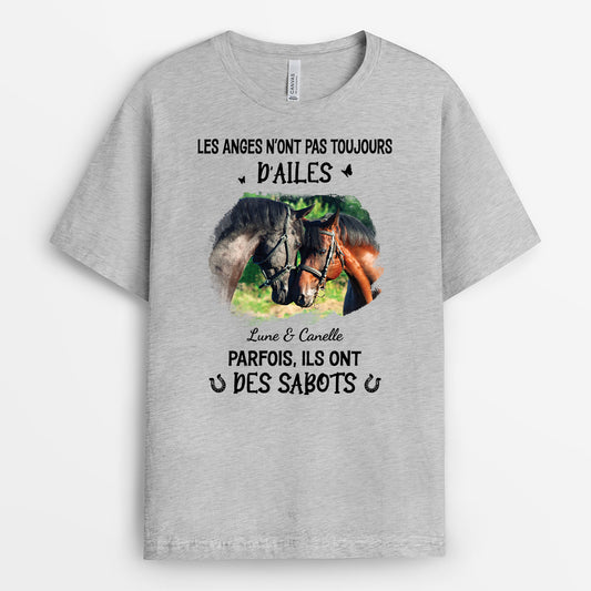 5297AFR2 t shirt personnalise cheval anges avec des sabots 5297akq5u