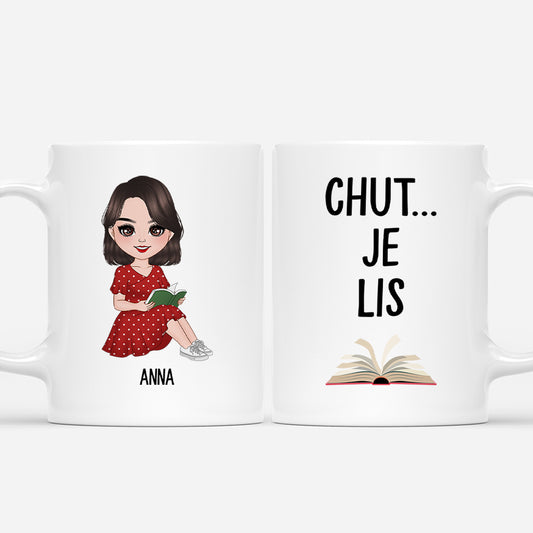 5298MFR1 mug personnalise pour les amoureux des livres chut je lis 5298m8lna