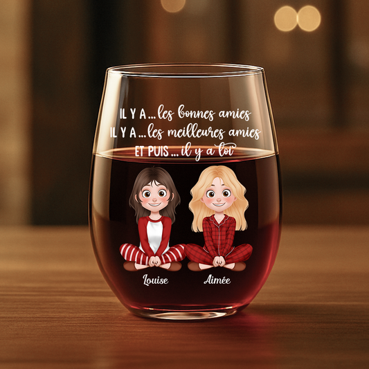 5311IFR1 verre a vin sans pied personnalise il y a une bonne amie 5311i6v5f