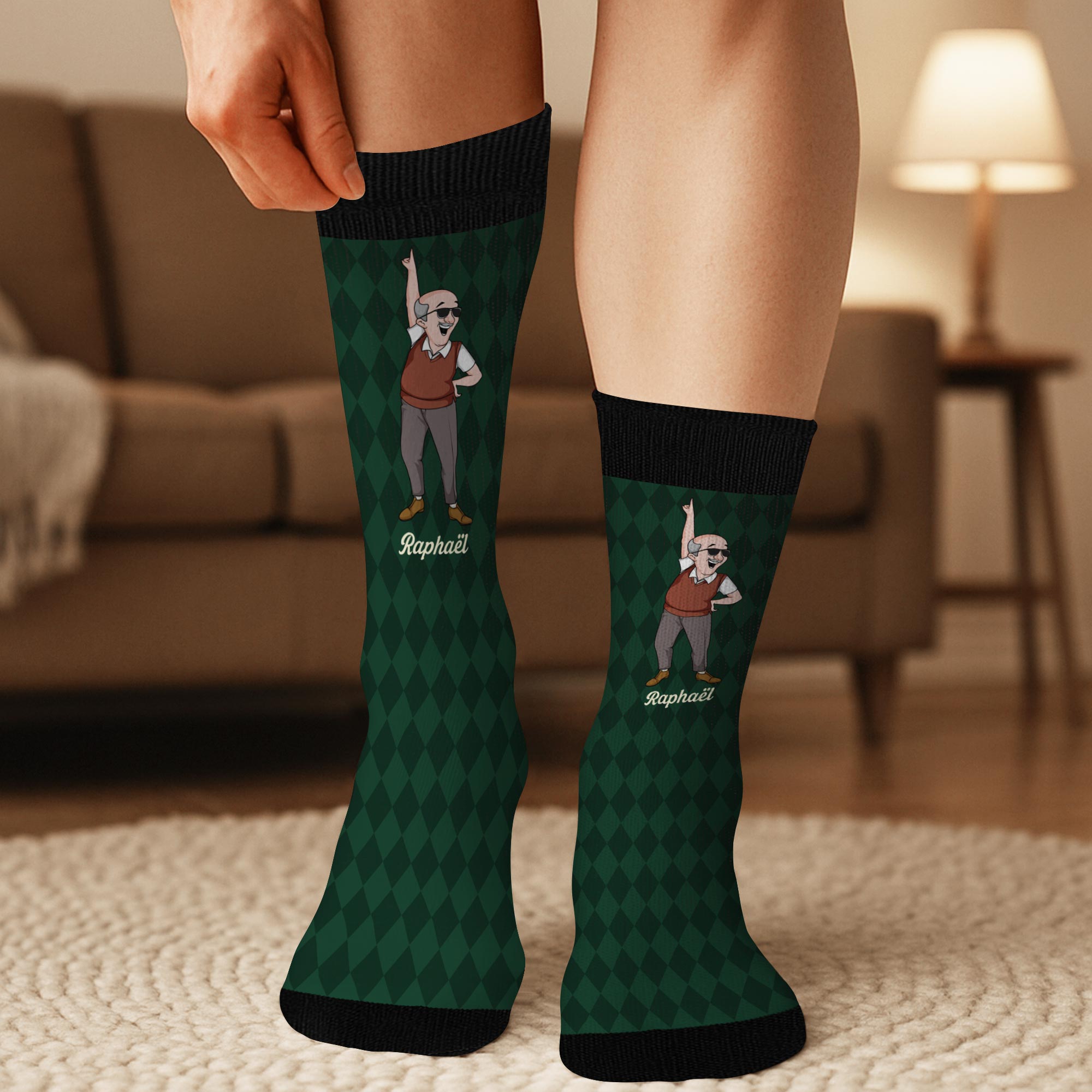 5322JFR3 chaussettes personnalisees homme humour je suis classique 5322j3nab