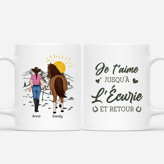 5339MFR1 mug personnalise cheval je taime jusqua lecurie et retour 5339m