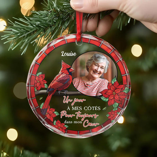 5341OFR2 ornement en verre commemoratif personnalise photo je suis toujours avec toi 5341okhab